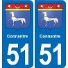 51 Fagnières blason autocollant plaque stickers ville