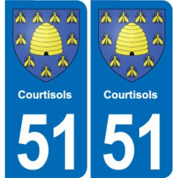 51 Fagnières blason autocollant plaque stickers ville