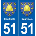 51 Fagnières blason autocollant plaque stickers ville