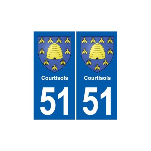 51 Fagnières blason autocollant plaque stickers ville