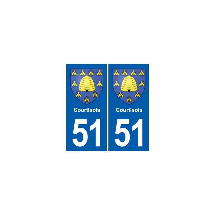51 Fagnières blason autocollant plaque stickers ville