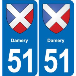 51 Fagnières blason autocollant plaque stickers ville