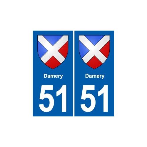 51 Fagnières blason autocollant plaque stickers ville