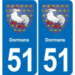 51 Fagnières blason autocollant plaque stickers ville