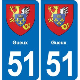 51 Fagnières blason autocollant plaque stickers ville