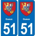 51 Fagnières blason autocollant plaque stickers ville