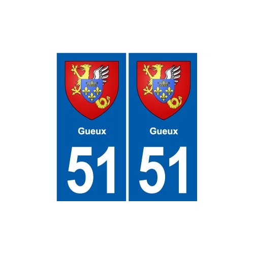 51 Fagnières blason autocollant plaque stickers ville