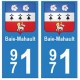971 Baie-Mahault autocollant plaque