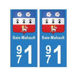 971 Baie-Mahault autocollant plaque