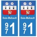 971 Baie-Mahault autocollant plaque