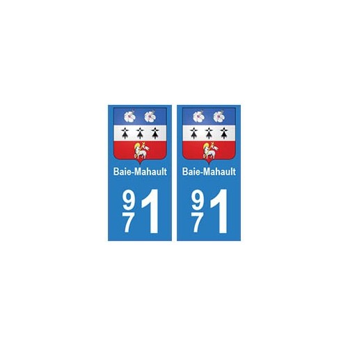 971 Baie-Mahault autocollant plaque