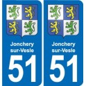 51 Fagnières blason autocollant plaque stickers ville