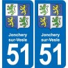 51 Fagnières blason autocollant plaque stickers ville