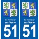 51 Fagnières blason autocollant plaque stickers ville