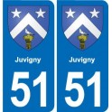 51 Fagnières blason autocollant plaque stickers ville