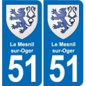 51 Fagnières blason autocollant plaque stickers ville
