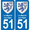 51 Fagnières blason autocollant plaque stickers ville