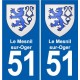 51 Fagnières blason autocollant plaque stickers ville