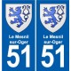 51 Fagnières blason autocollant plaque stickers ville