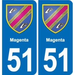 51 Fagnières blason autocollant plaque stickers ville