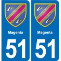 51 Fagnières blason autocollant plaque stickers ville
