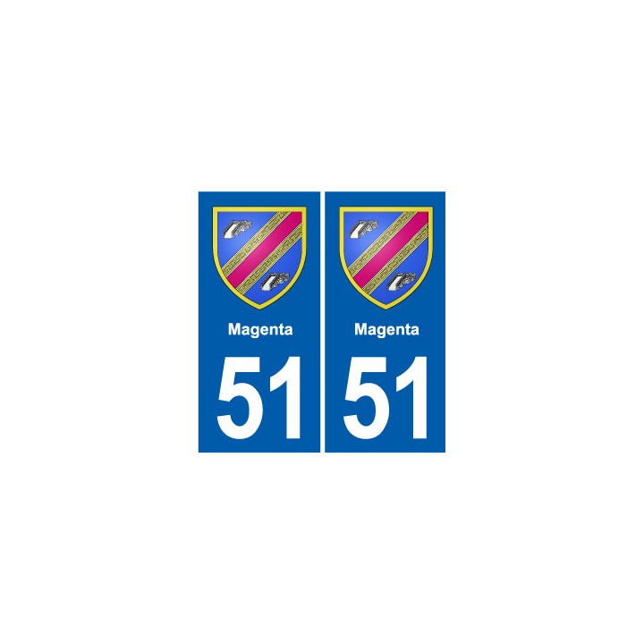 51 Fagnières blason autocollant plaque stickers ville