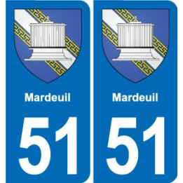 51 Fagnières blason autocollant plaque stickers ville