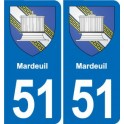 51 Fagnières blason autocollant plaque stickers ville