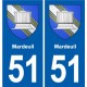 51 Fagnières blason autocollant plaque stickers ville