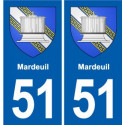 51 Fagnières blason autocollant plaque stickers ville
