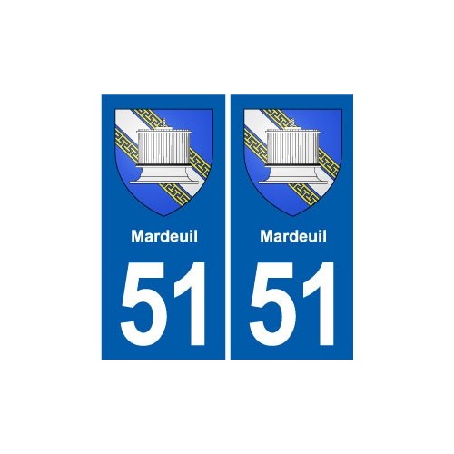 51 Fagnières blason autocollant plaque stickers ville