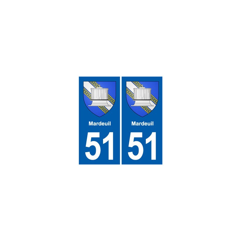 51 Fagnières blason autocollant plaque stickers ville