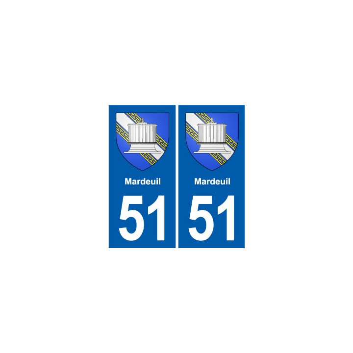 51 Fagnières blason autocollant plaque stickers ville