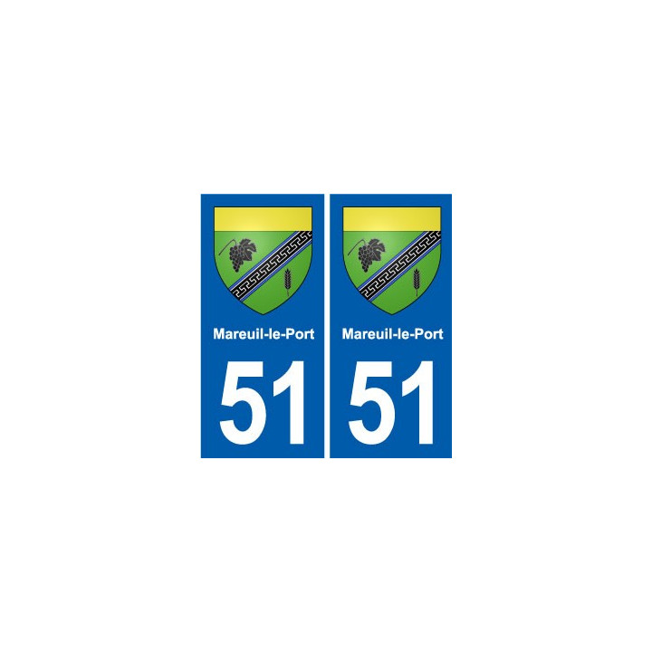 51 Fagnières blason autocollant plaque stickers ville