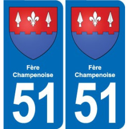51 Fagnières blason autocollant plaque stickers ville
