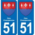 51 Fagnières blason autocollant plaque stickers ville