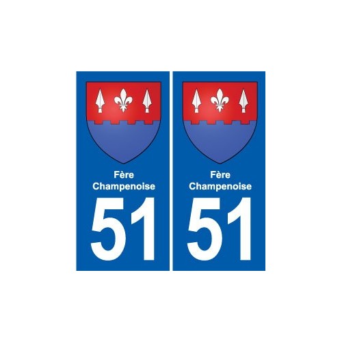 51 Fère-Champenoise blason autocollant plaque stickers ville