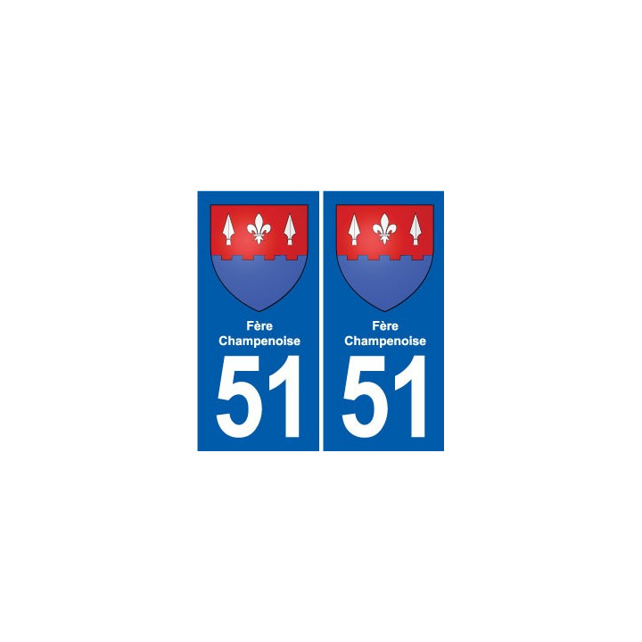 51 Fagnières blason autocollant plaque stickers ville