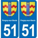 51 Fagnières blason autocollant plaque stickers ville