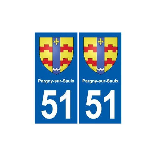 51 Fagnières blason autocollant plaque stickers ville