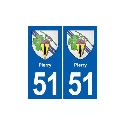 51 Fagnières blason autocollant plaque stickers ville