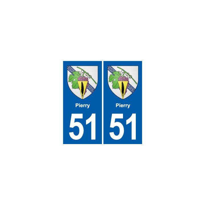51 Fagnières blason autocollant plaque stickers ville