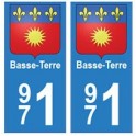 971 Basse-Terre autocollant plaque