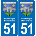 51 Fagnières blason autocollant plaque stickers ville