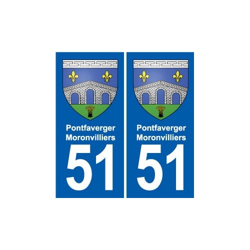 51 Fagnières blason autocollant plaque stickers ville