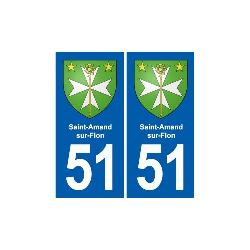 51 Fagnières blason autocollant plaque stickers ville