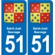 51 Fagnières blason autocollant plaque stickers ville