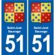 51 Fagnières blason autocollant plaque stickers ville