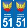 51 Fagnières blason autocollant plaque stickers ville