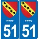 51 Fagnières blason autocollant plaque stickers ville